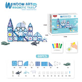 Creative Children Toy Magnetic Tiles Kids Early Education 3D Magnetic Building Tiles With Color Glue Painting Learning